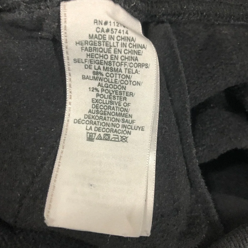 True Religion Mens Black Horseshoe Logo Jogger Sweatpants Drawstring Waist L